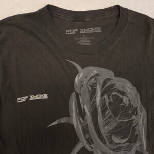 Pop Smoke Rose Band Graphic Long Sleeve Crew Neck T Shirt Mens Size Small S Gray